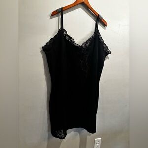 Princess Polly Black Lace Mini Dress slip short vacation fancy lace